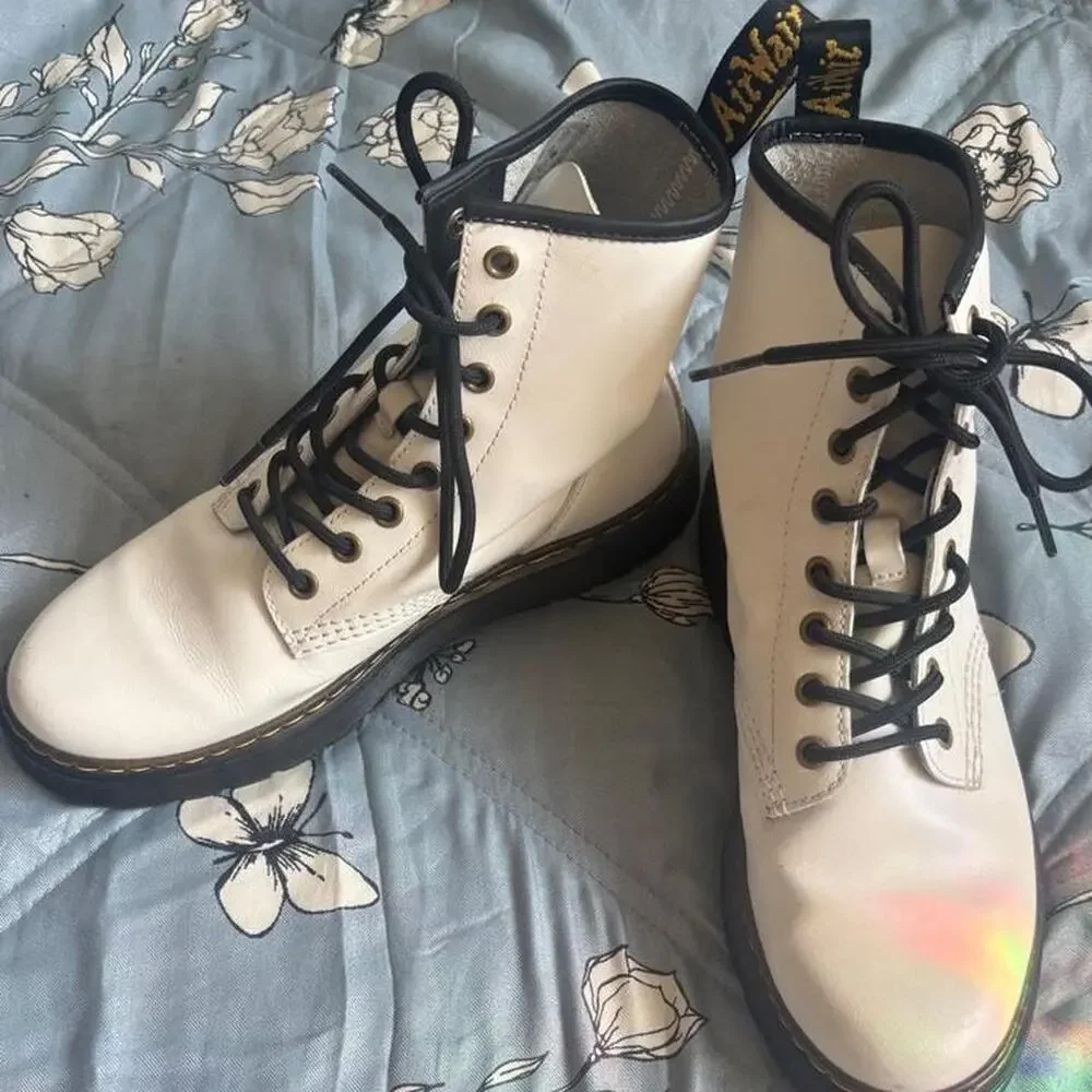 White dr martens boots drmartens